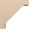 Ekena Millwork 8"W x 32"D x 32"H Thin Burlington Rough Cedar Woodgrain TimberThane Corbel, Primed Tan CORUR08X32X32BURRCPR - alternate 5